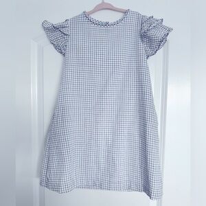 Bella Bliss Girls White and Black Plaid Dress Size 6